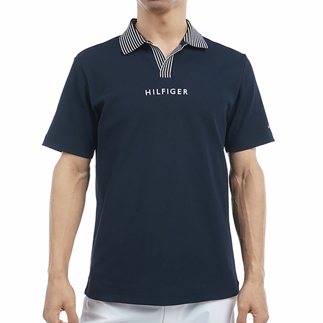 トミー ヒルフィガー ゴルフ Tommy Hilfiger Golf メンズ メンズ ビッグ鹿の子 スキッパーポロシャツ THMA502 詳細4