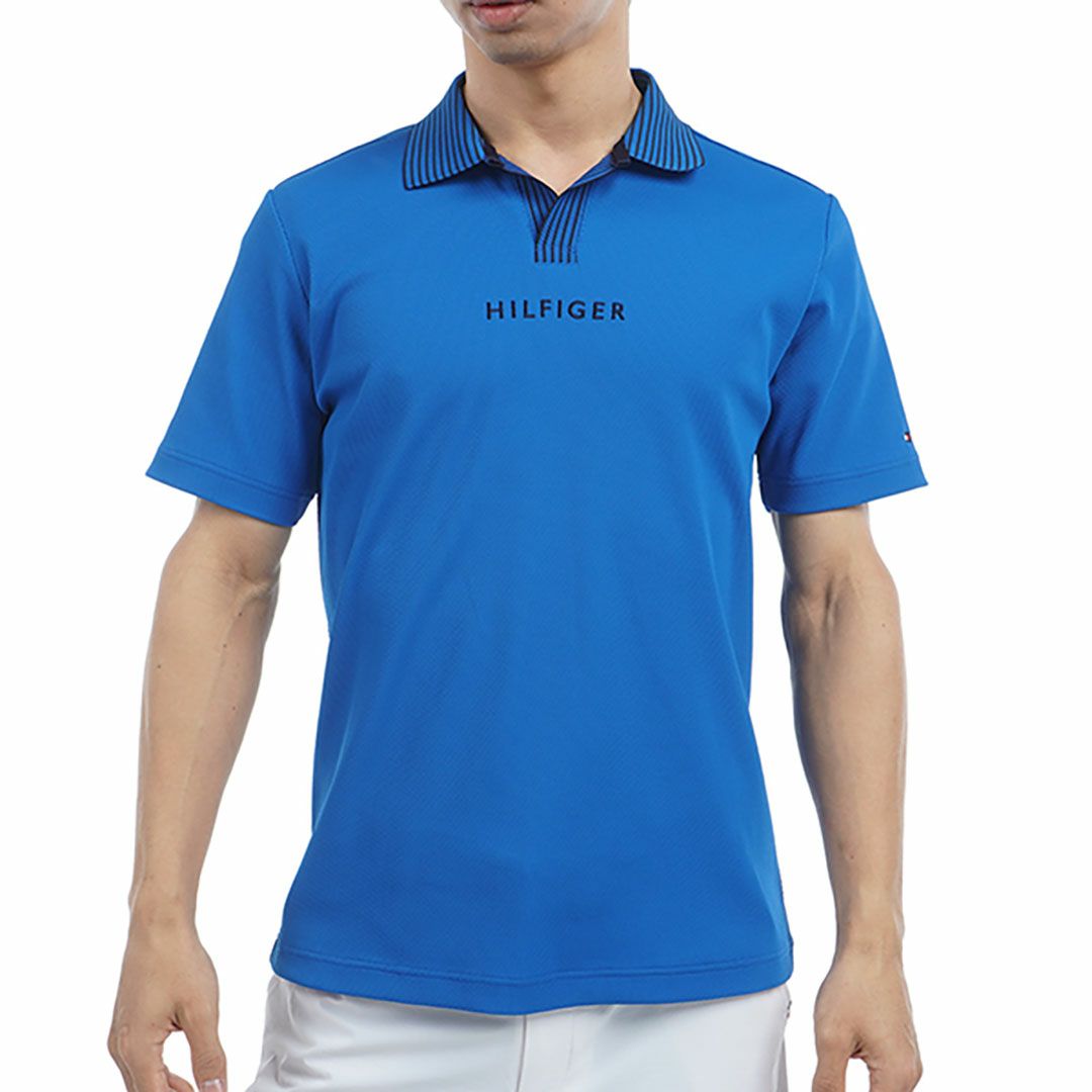 トミー ヒルフィガー ゴルフ Tommy Hilfiger Golf メンズ メンズ ビッグ鹿の子 スキッパーポロシャツ THMA502 詳細5