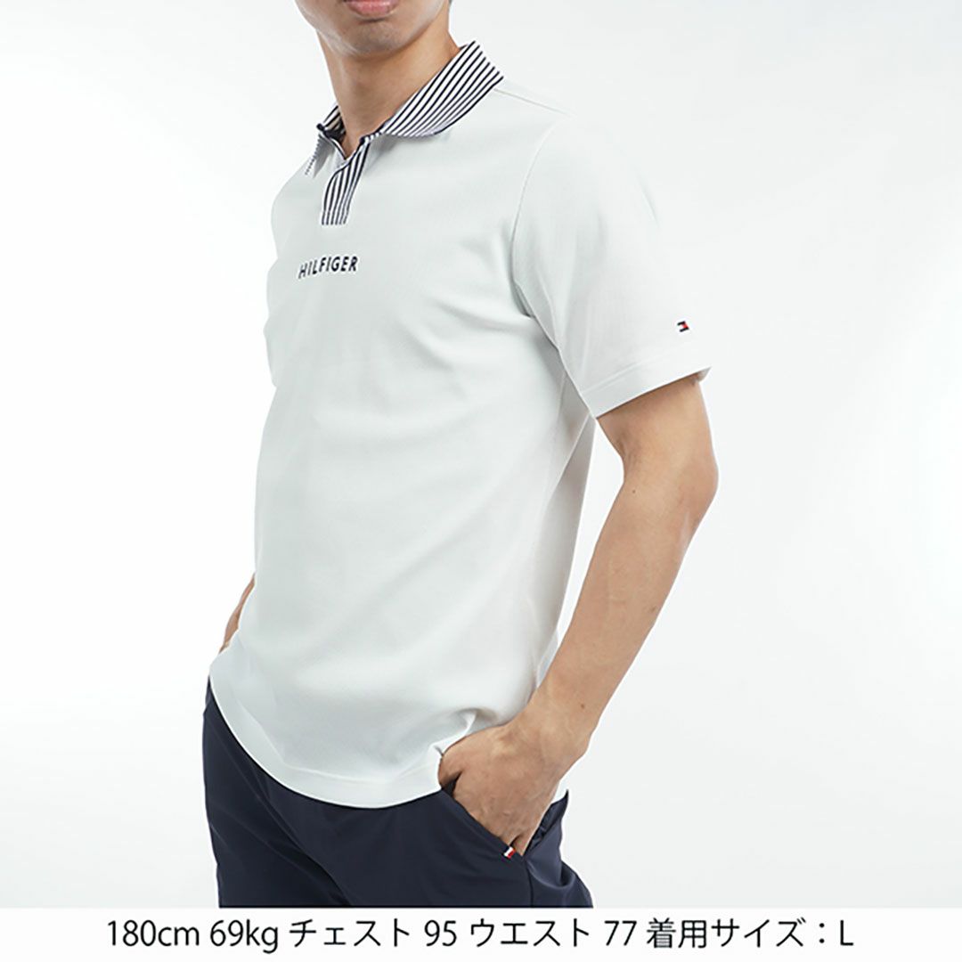 トミー ヒルフィガー ゴルフ Tommy Hilfiger Golf メンズ メンズ ビッグ鹿の子 スキッパーポロシャツ THMA502 詳細15