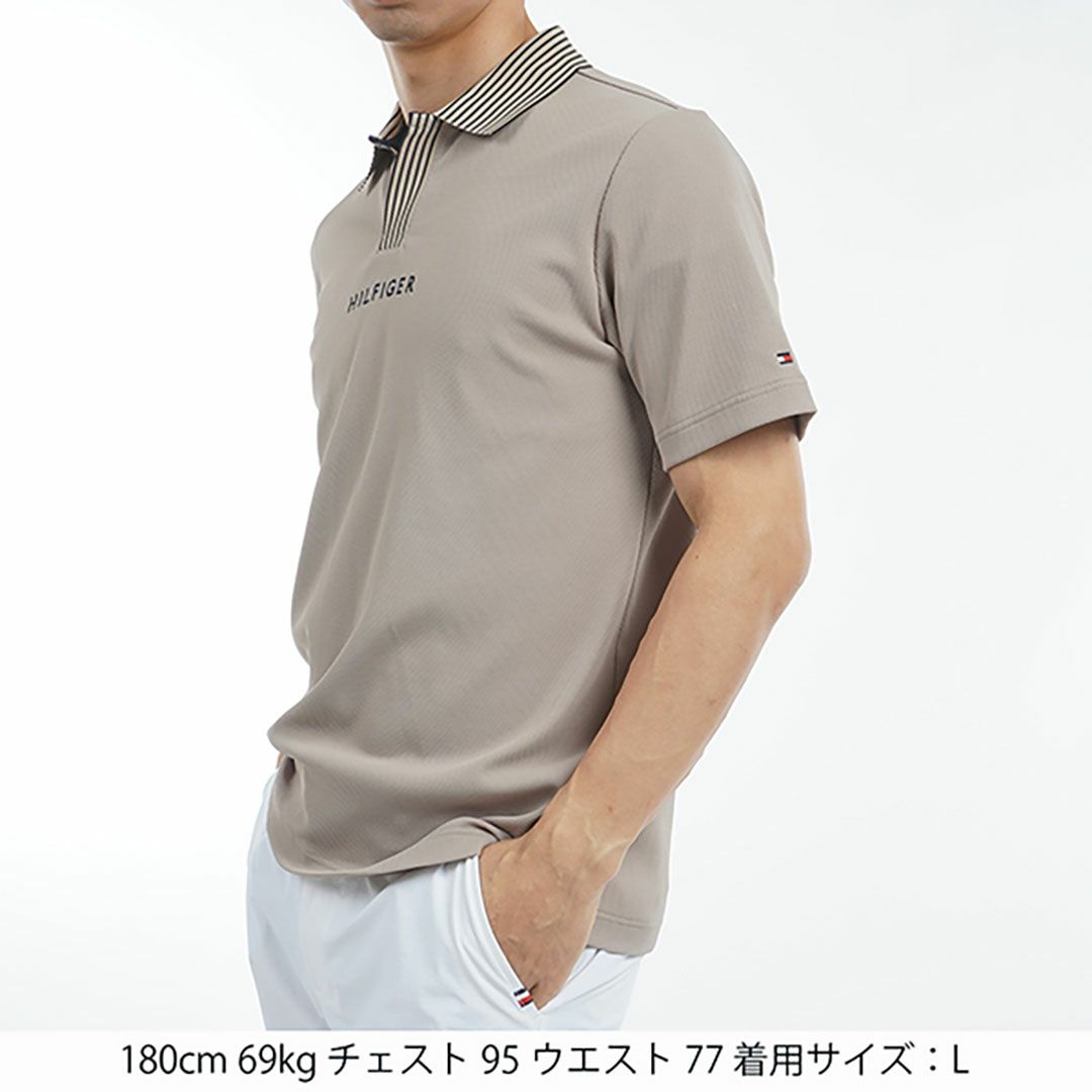トミー ヒルフィガー ゴルフ Tommy Hilfiger Golf メンズ メンズ ビッグ鹿の子 スキッパーポロシャツ THMA502 詳細17