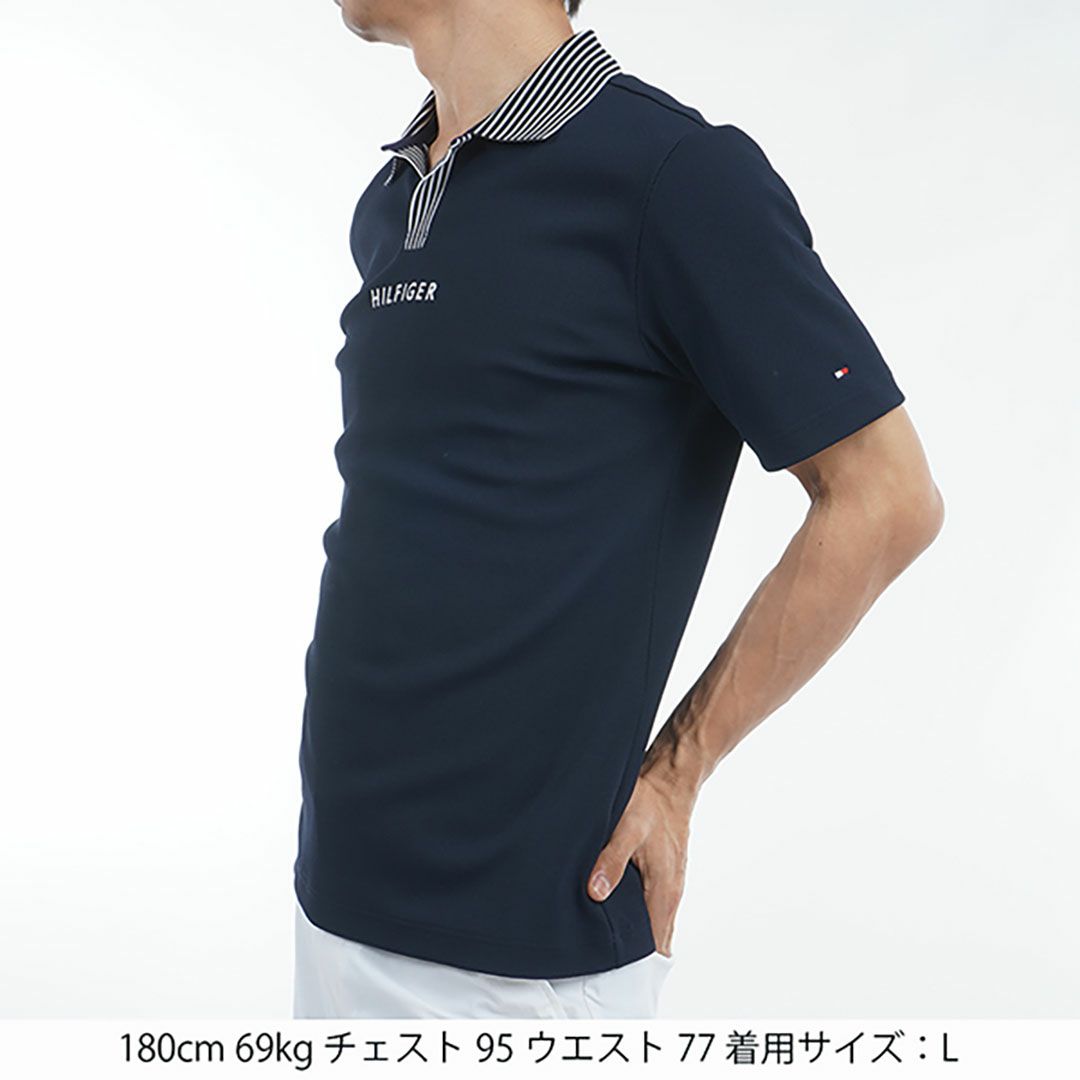 トミー ヒルフィガー ゴルフ Tommy Hilfiger Golf メンズ メンズ ビッグ鹿の子 スキッパーポロシャツ THMA502 詳細19