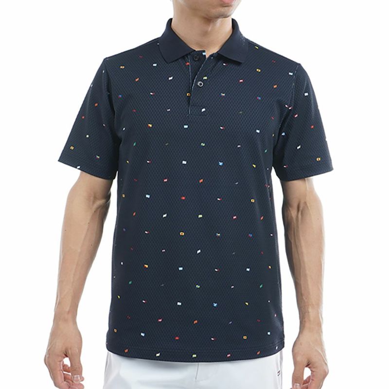 トミー ヒルフィガー ゴルフ Tommy Hilfiger Golf メンズ メンズ マルチフラッグモノグラム 半袖ポロシャツ THMA504 詳細1