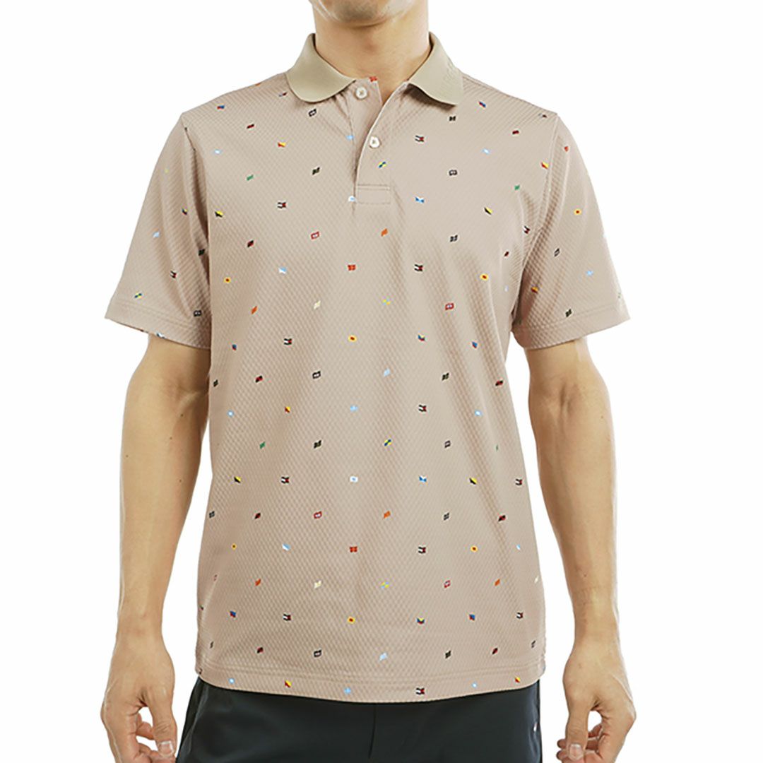 トミー ヒルフィガー ゴルフ Tommy Hilfiger Golf メンズ メンズ マルチフラッグモノグラム 半袖ポロシャツ THMA504 詳細3