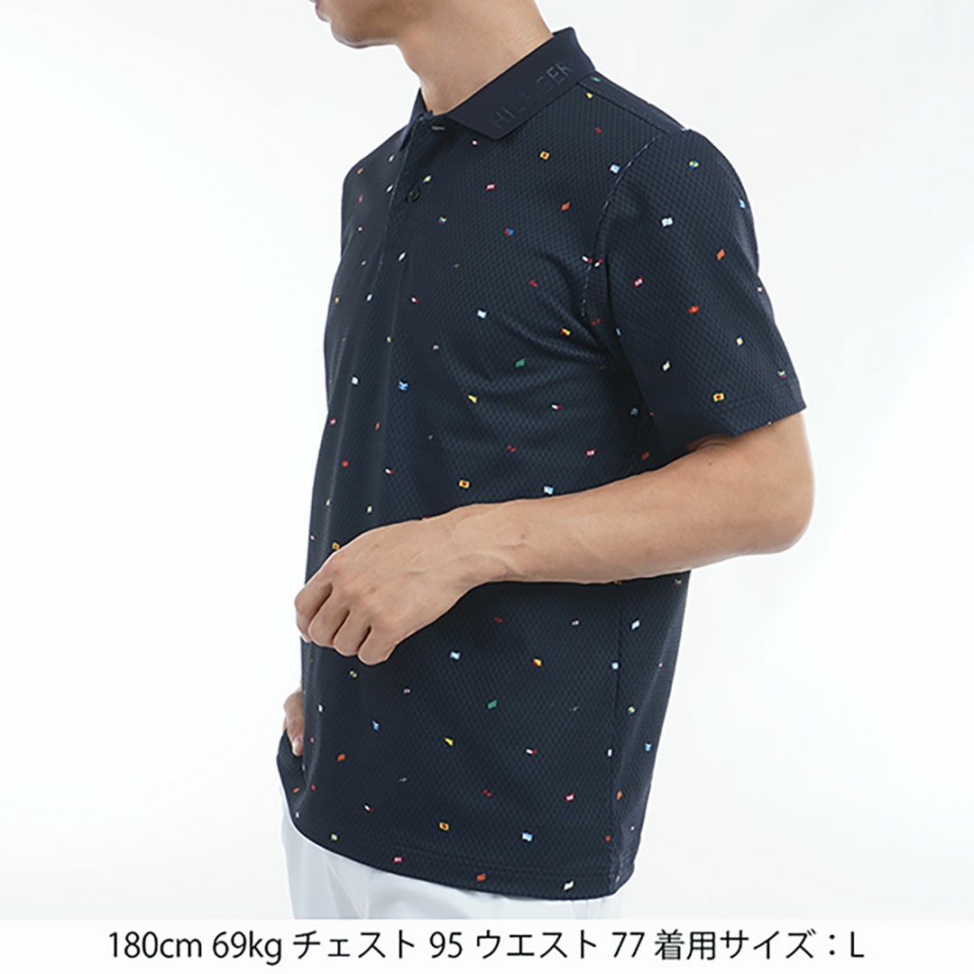 トミー ヒルフィガー ゴルフ Tommy Hilfiger Golf メンズ メンズ マルチフラッグモノグラム 半袖ポロシャツ THMA504 詳細4