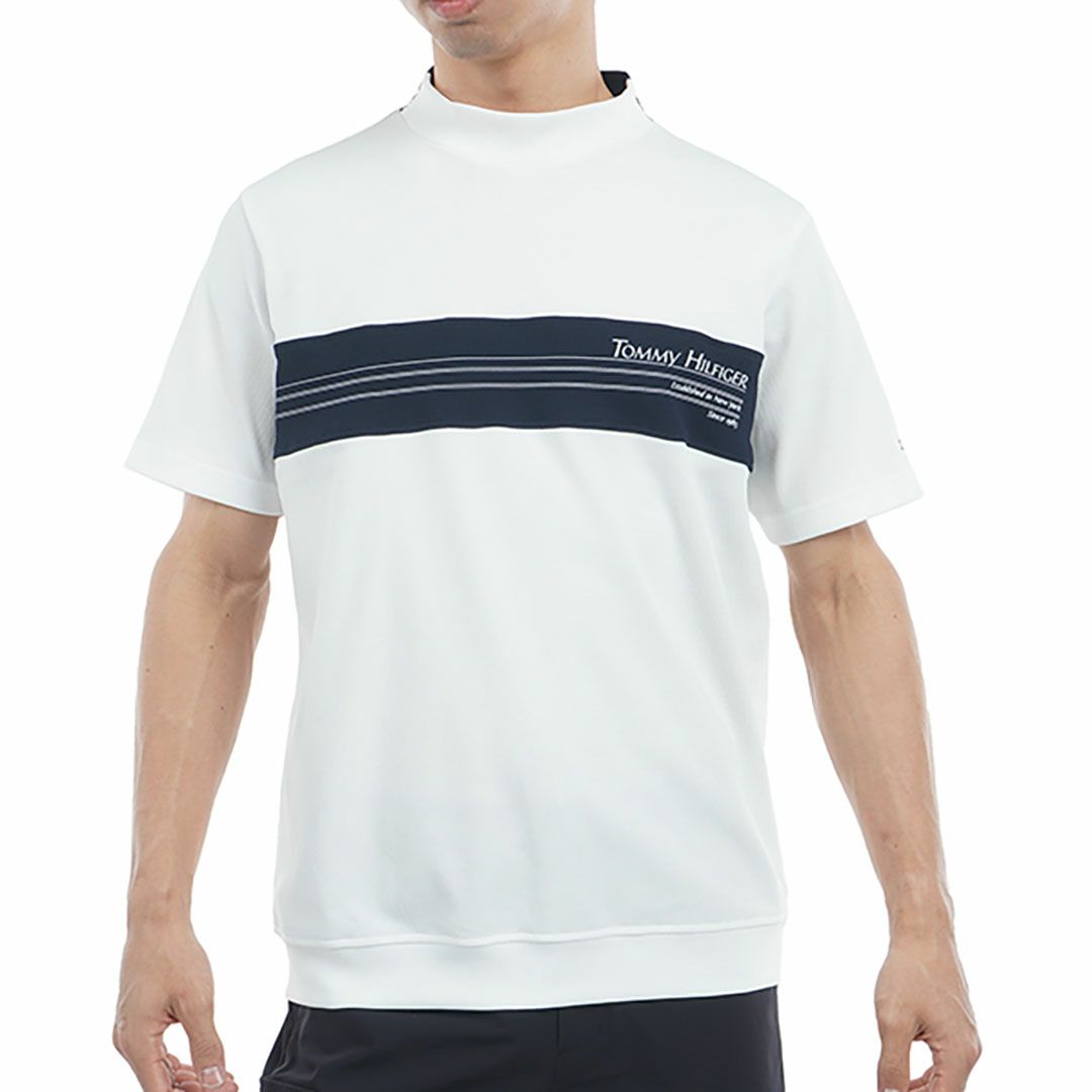 トミー ヒルフィガー ゴルフ Tommy Hilfiger Golf メンズ メンズ カラーブロック 半袖モックネックシャツ THMA505 詳細2