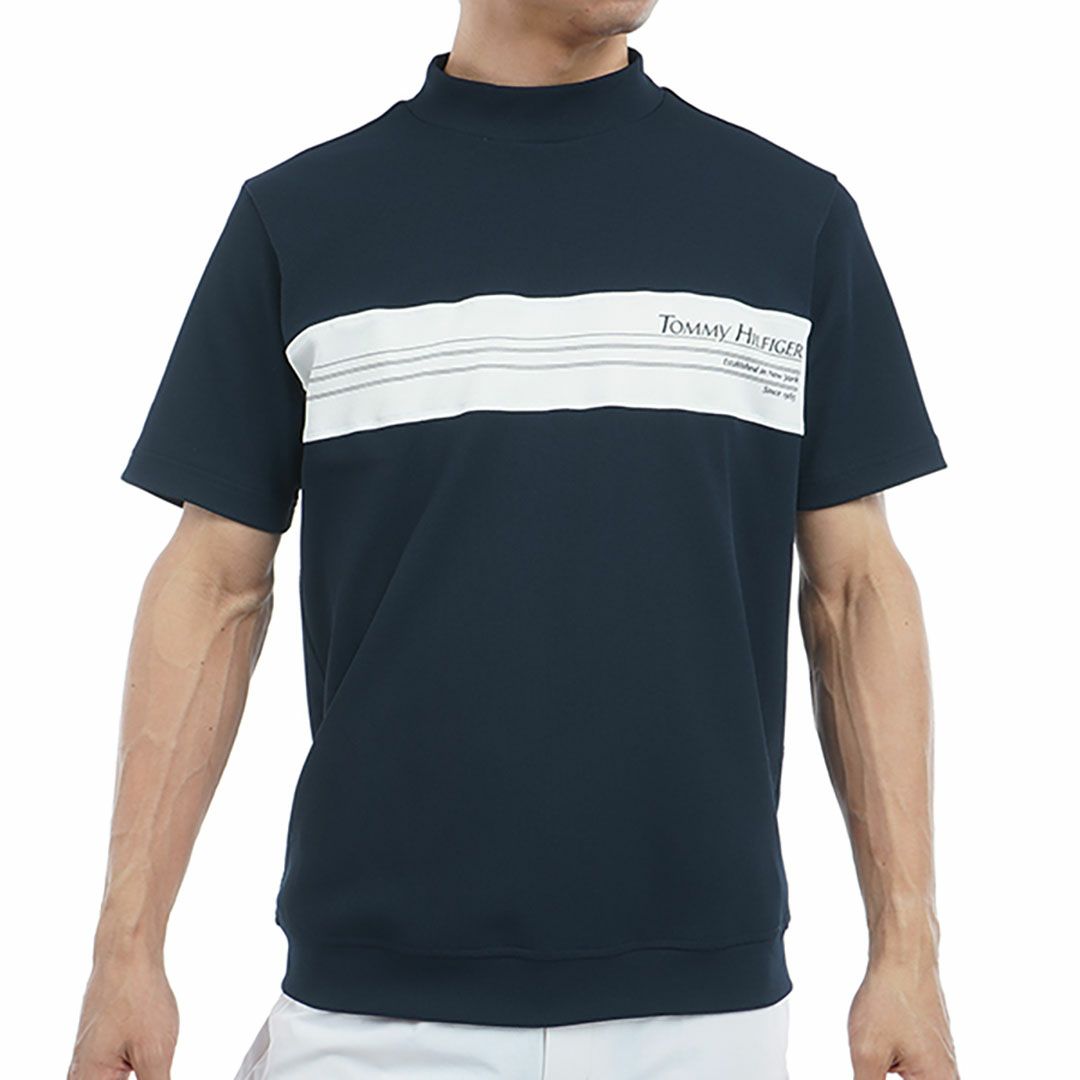トミー ヒルフィガー ゴルフ Tommy Hilfiger Golf メンズ メンズ カラーブロック 半袖モックネックシャツ THMA505 詳細4