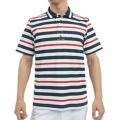 トミー ヒルフィガー ゴルフ Tommy Hilfiger Golf メンズ メンズ マルチボーダー 半袖ポロシャツ THMA506 詳細1