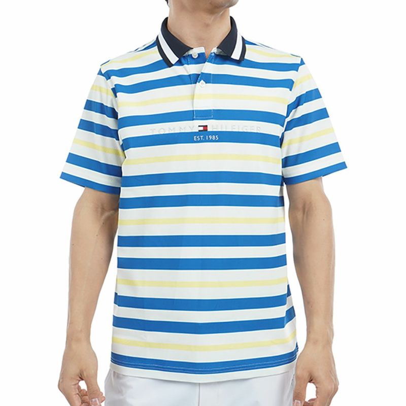 トミー ヒルフィガー ゴルフ Tommy Hilfiger Golf メンズ メンズ マルチボーダー 半袖ポロシャツ THMA506 詳細3
