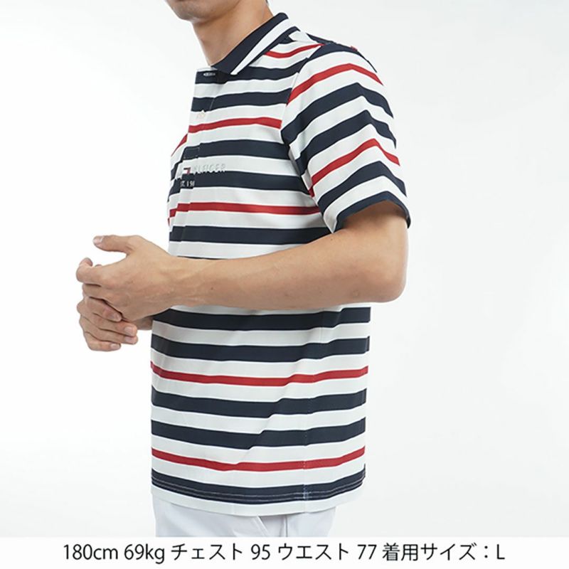 トミー ヒルフィガー ゴルフ Tommy Hilfiger Golf メンズ メンズ マルチボーダー 半袖ポロシャツ THMA506 詳細4
