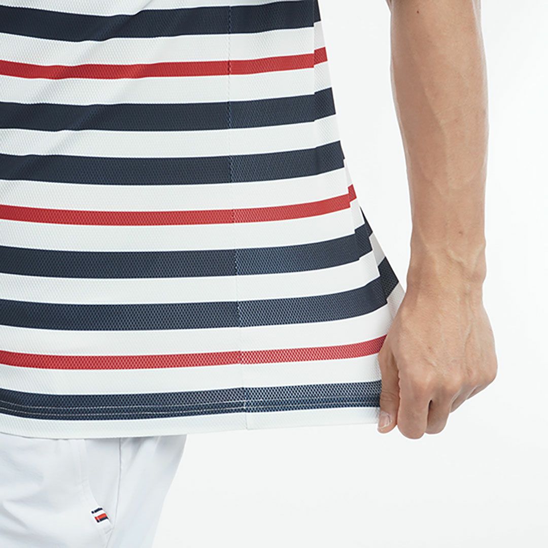 トミー ヒルフィガー ゴルフ Tommy Hilfiger Golf メンズ メンズ マルチボーダー 半袖ポロシャツ THMA506 詳細8