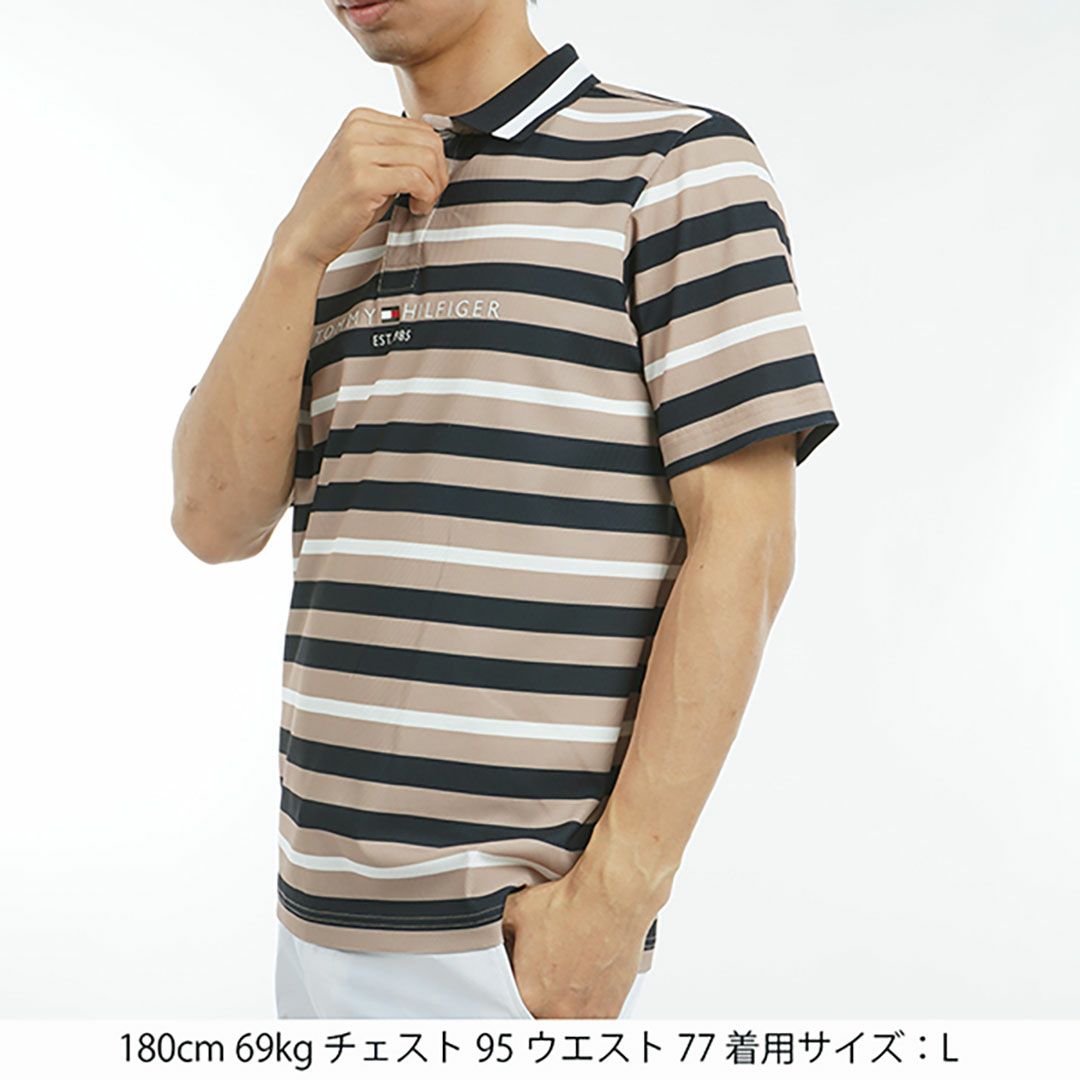 トミー ヒルフィガー ゴルフ Tommy Hilfiger Golf メンズ メンズ マルチボーダー 半袖ポロシャツ THMA506 詳細12