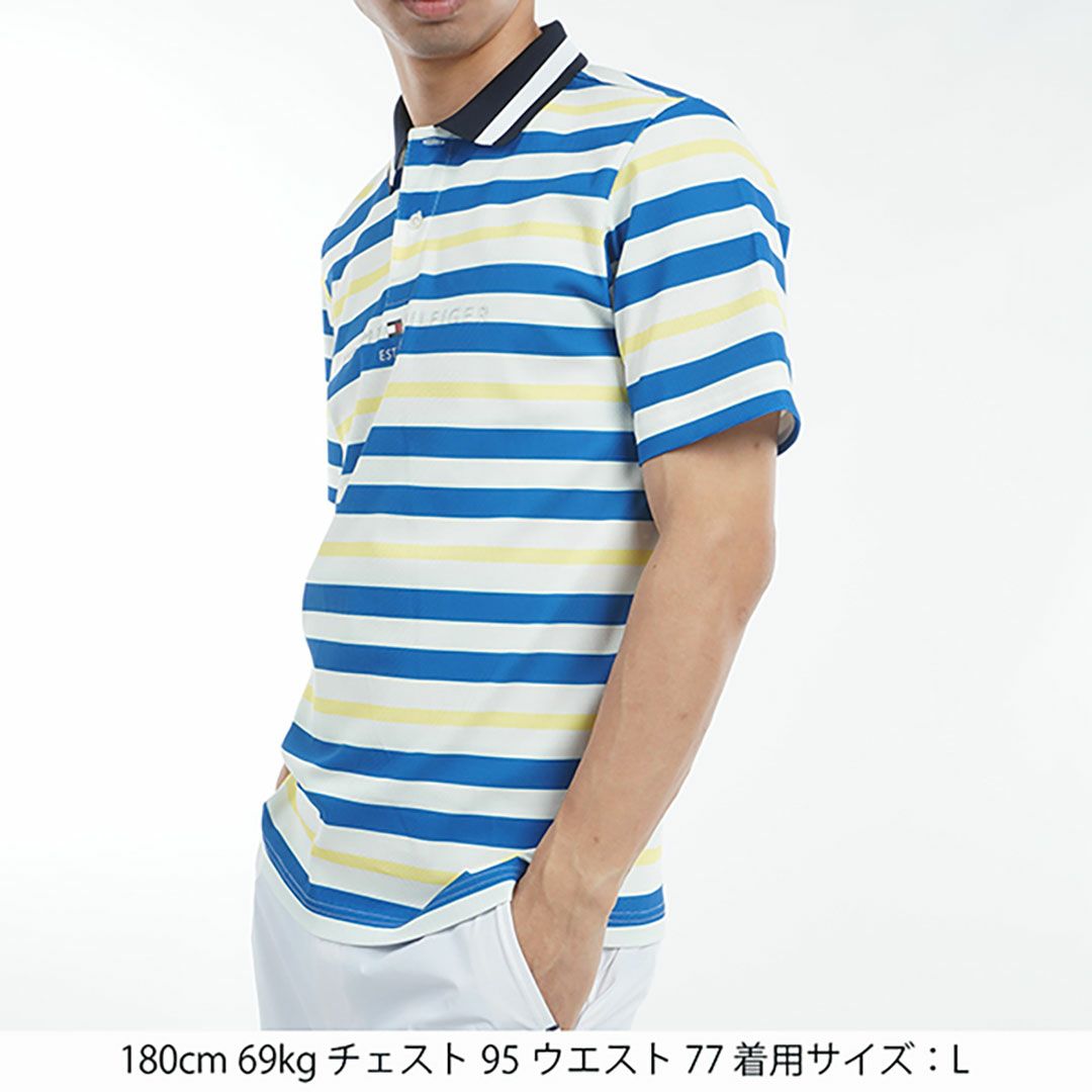 トミー ヒルフィガー ゴルフ Tommy Hilfiger Golf メンズ メンズ マルチボーダー 半袖ポロシャツ THMA506 詳細14
