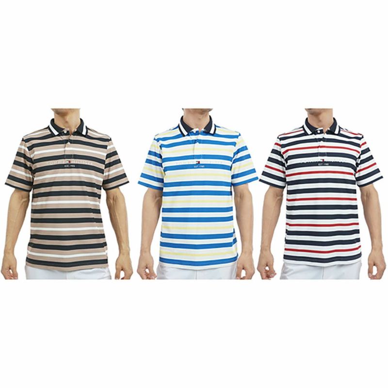 トミー ヒルフィガー ゴルフ Tommy Hilfiger Golf メンズ メンズ マルチボーダー 半袖ポロシャツ THMA506 詳細16