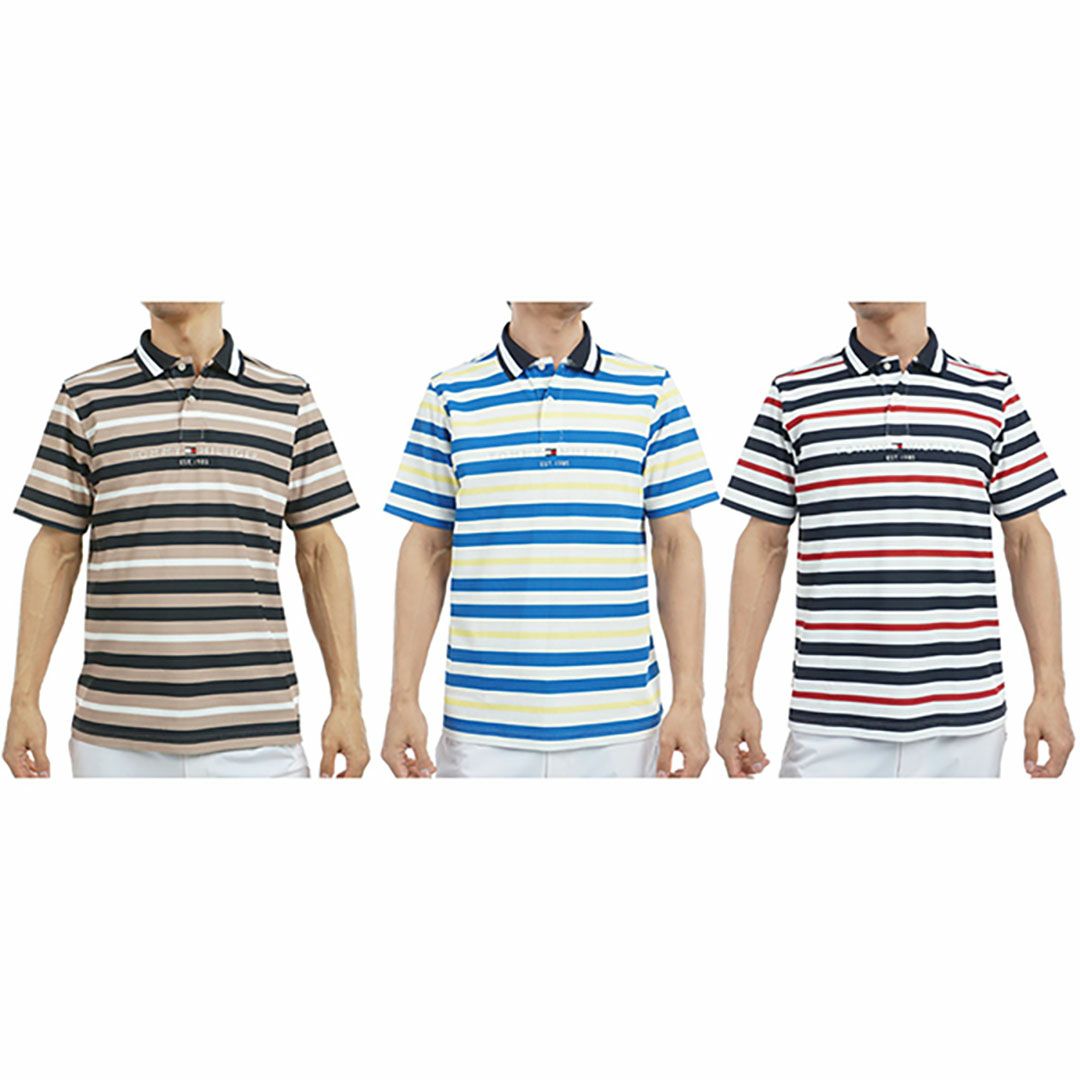 トミー ヒルフィガー ゴルフ Tommy Hilfiger Golf メンズ メンズ マルチボーダー 半袖ポロシャツ THMA506 詳細16