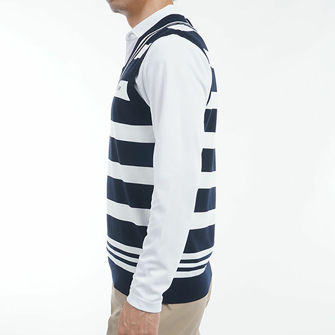 トミー ヒルフィガー ゴルフ Tommy Hilfiger Golf メンズ メンズ シャドーストライプ クリケットニットベスト THMA510 詳細5