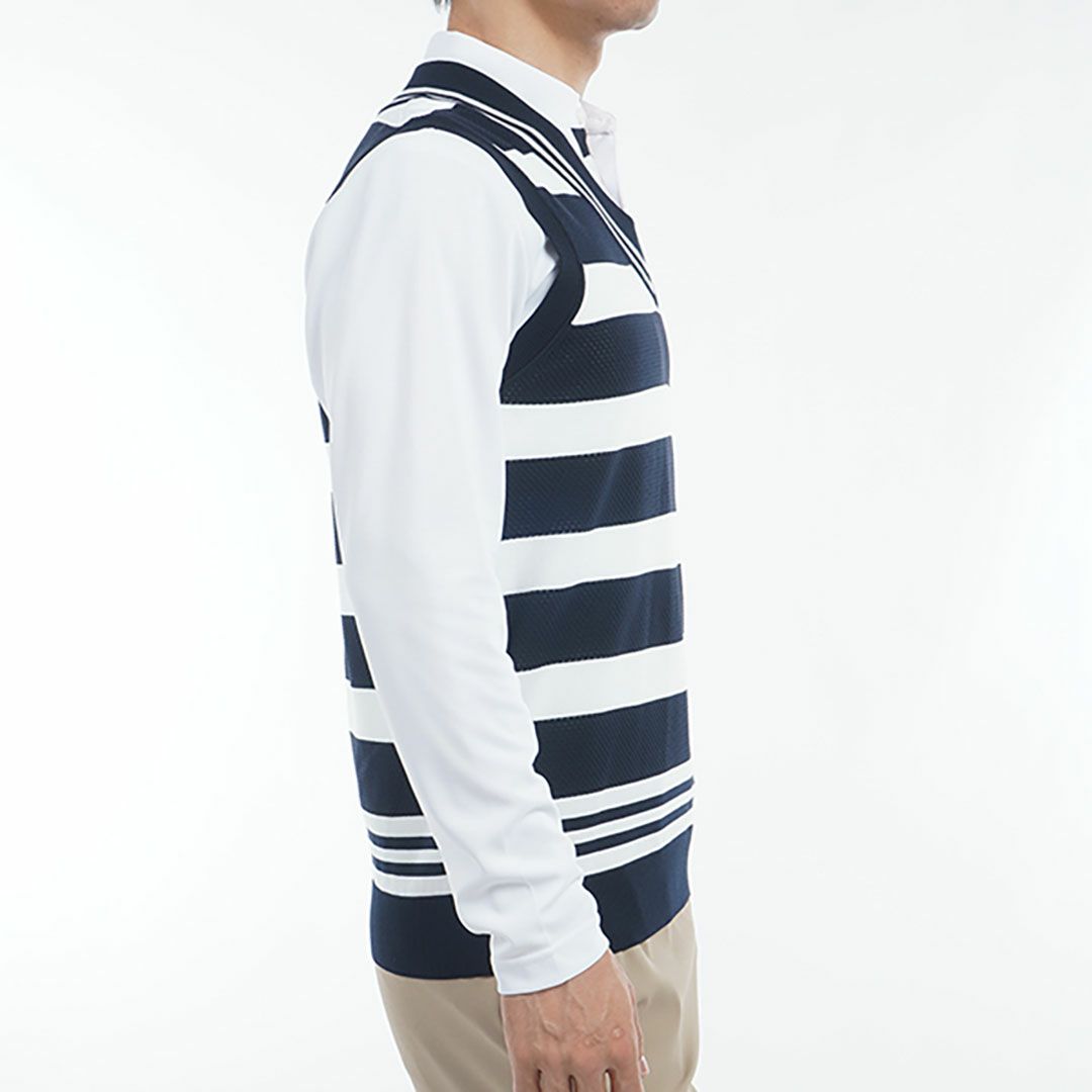 トミー ヒルフィガー ゴルフ Tommy Hilfiger Golf メンズ メンズ シャドーストライプ クリケットニットベスト THMA510 詳細7
