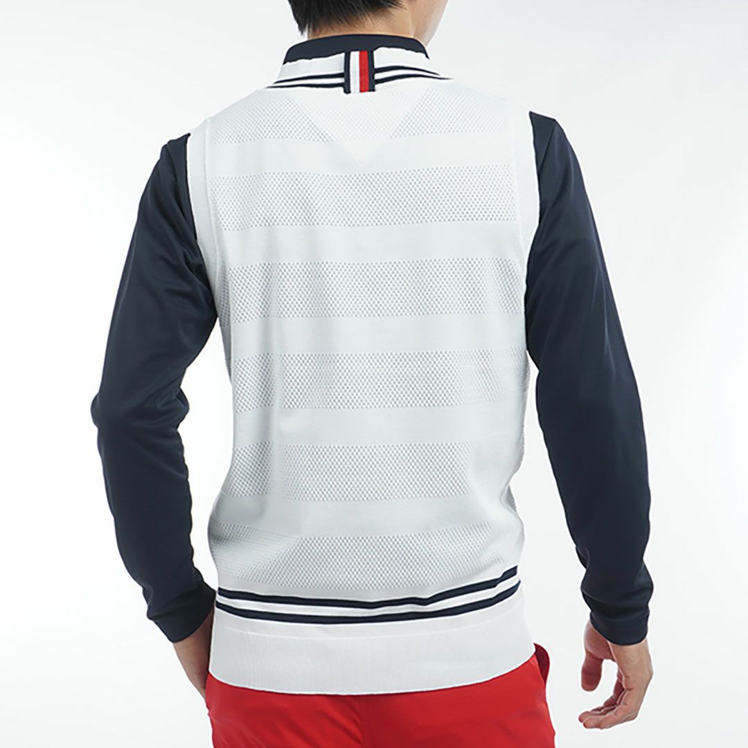 トミー ヒルフィガー ゴルフ Tommy Hilfiger Golf メンズ メンズ シャドーストライプ クリケットニットベスト THMA510 詳細13