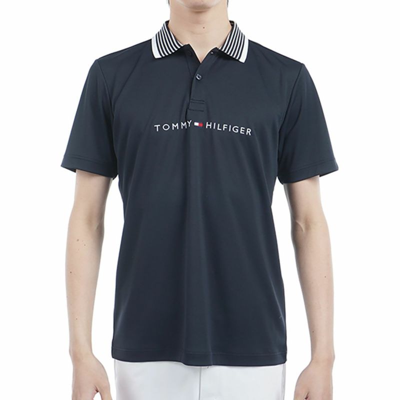 トミー ヒルフィガー ゴルフ Tommy Hilfiger Golf メンズ メンズ エッセンシャルストライプカラー 半袖ポロシャツ THMA513 詳細1