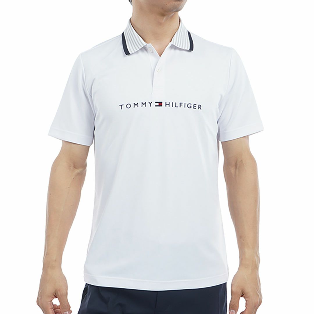 トミー ヒルフィガー ゴルフ Tommy Hilfiger Golf メンズ メンズ エッセンシャルストライプカラー 半袖ポロシャツ THMA513 詳細2