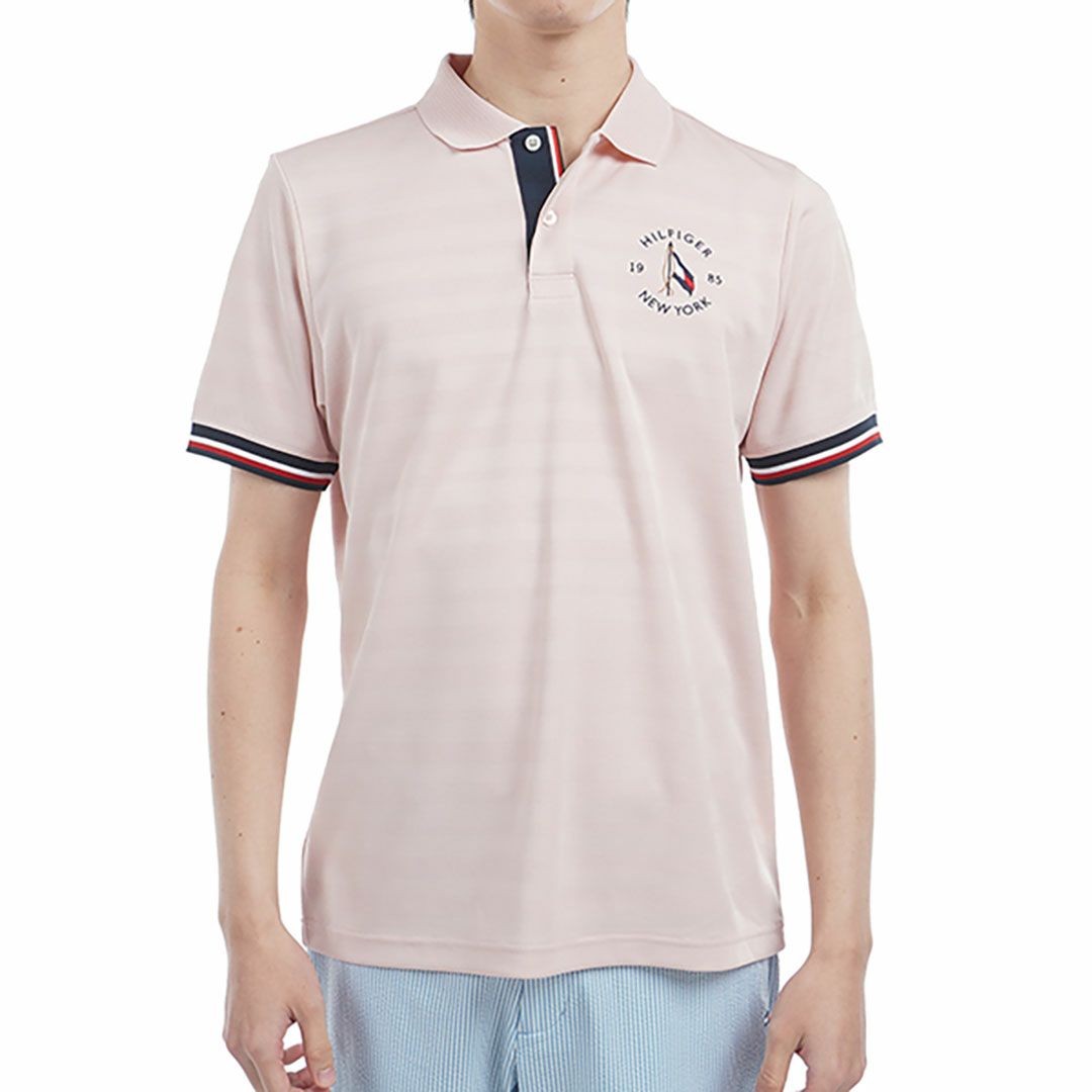 トミー ヒルフィガー ゴルフ Tommy Hilfiger Golf メンズ メンズ サークルロゴ 半袖ポロシャツ THMA518 詳細1