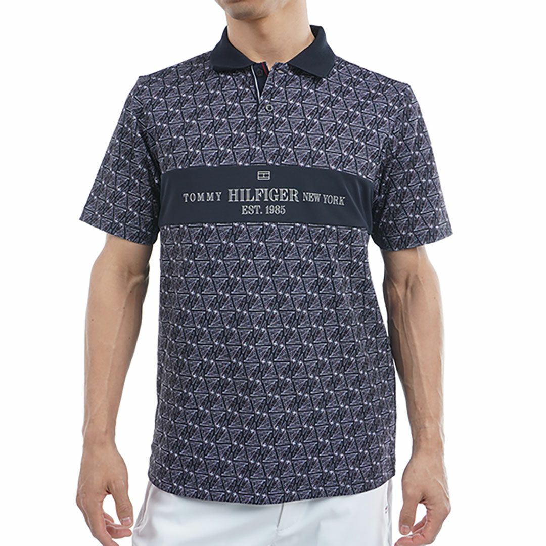 トミー ヒルフィガー ゴルフ Tommy Hilfiger Golf メンズ メンズ ヨットプリント 半袖ポロシャツ THMA519 詳細1