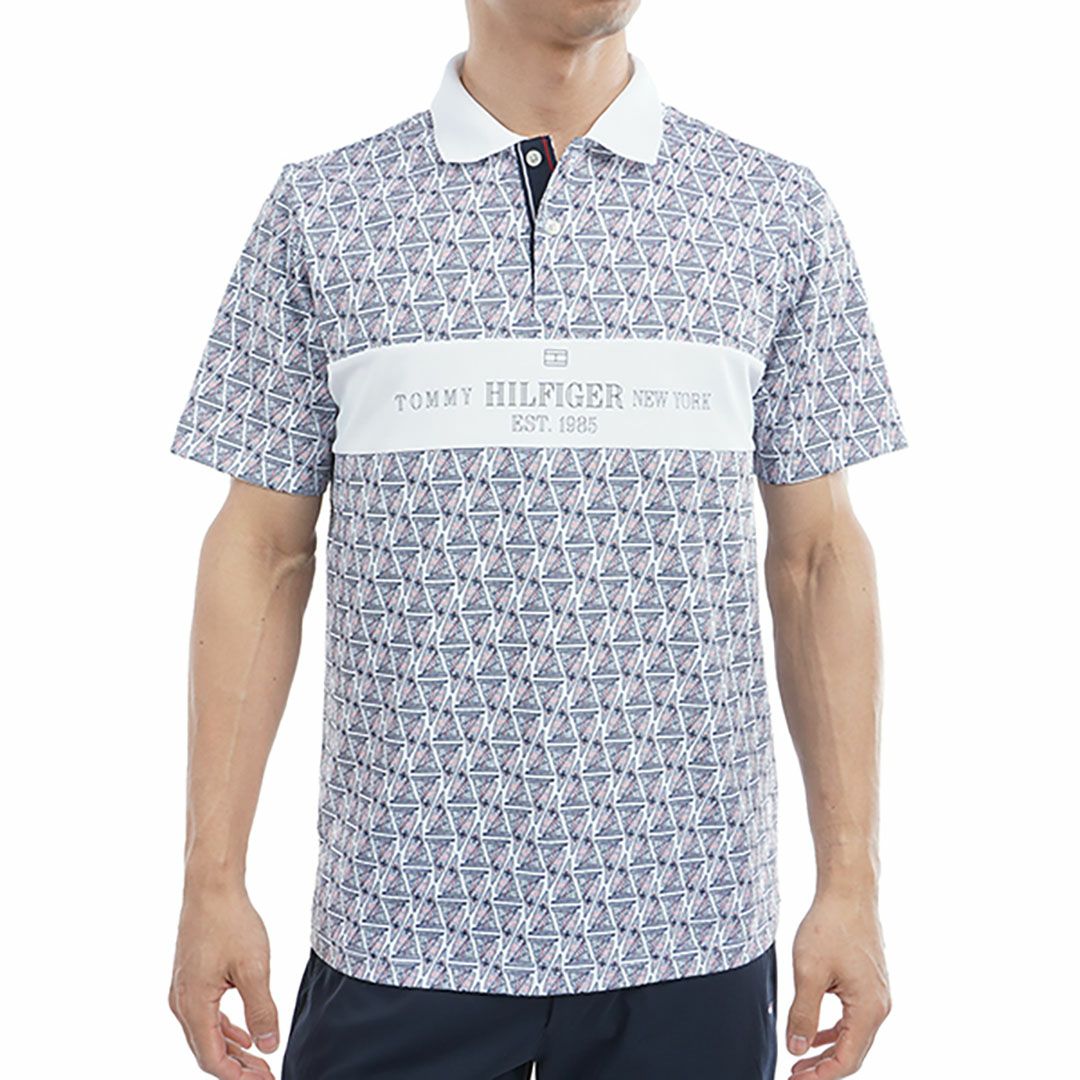 トミー ヒルフィガー ゴルフ Tommy Hilfiger Golf メンズ メンズ ヨットプリント 半袖ポロシャツ THMA519 詳細2