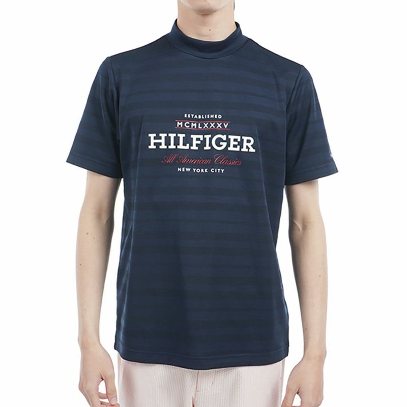 トミー ヒルフィガー ゴルフ Tommy Hilfiger Golf メンズ メンズ フロントロゴ 半袖モックネックシャツ THMA520 詳細1