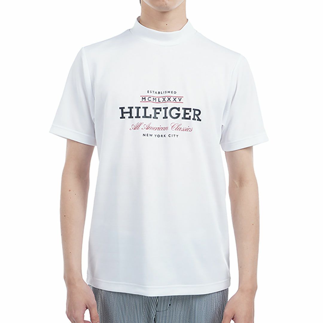 トミー ヒルフィガー ゴルフ Tommy Hilfiger Golf メンズ メンズ フロントロゴ 半袖モックネックシャツ THMA520 詳細2