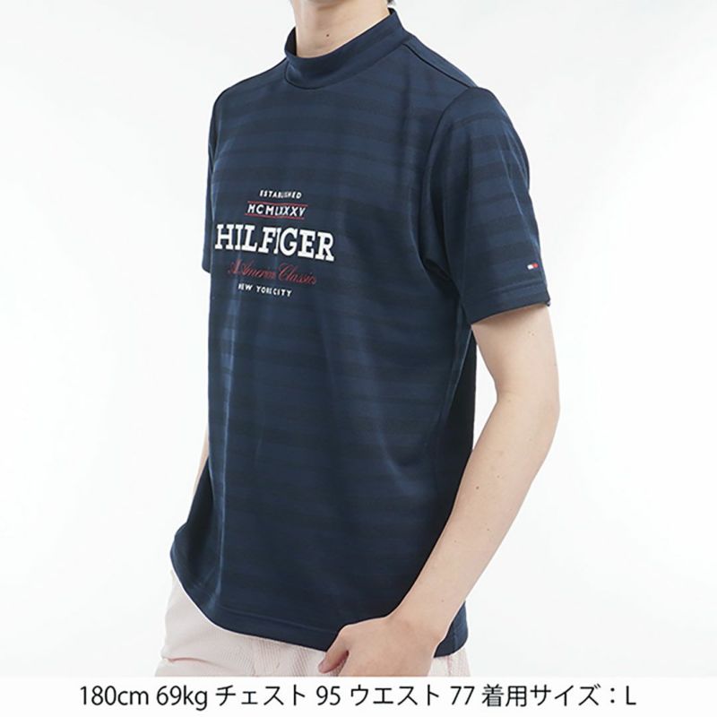 トミー ヒルフィガー ゴルフ Tommy Hilfiger Golf メンズ メンズ フロントロゴ 半袖モックネックシャツ THMA520 詳細6