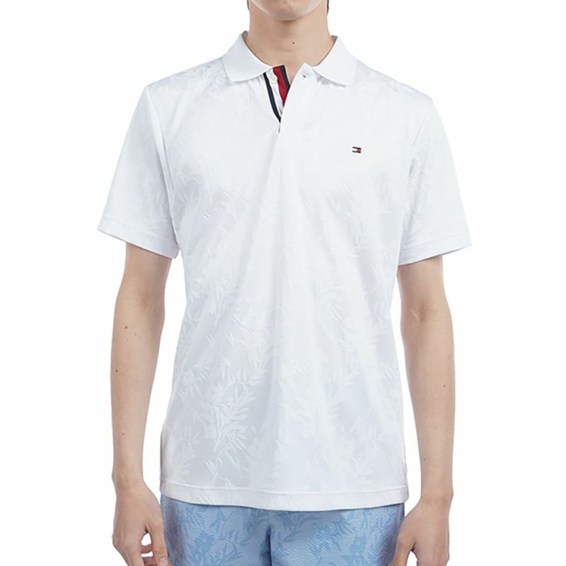 トミー ヒルフィガー ゴルフ Tommy Hilfiger Golf メンズ メンズ リーフジャガード 半袖ポロシャツ THMA522 詳細2