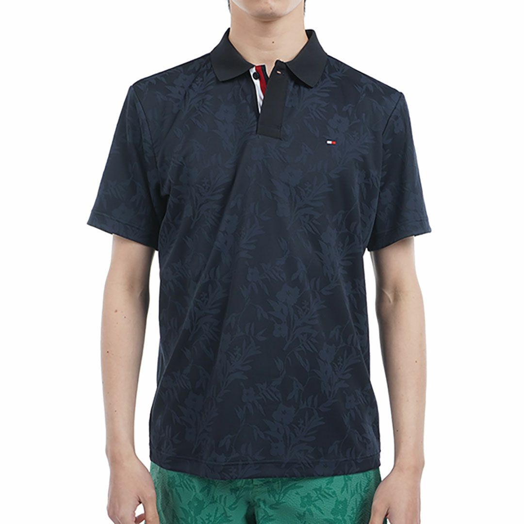 トミー ヒルフィガー ゴルフ Tommy Hilfiger Golf メンズ メンズ リーフジャガード 半袖ポロシャツ THMA522 詳細3