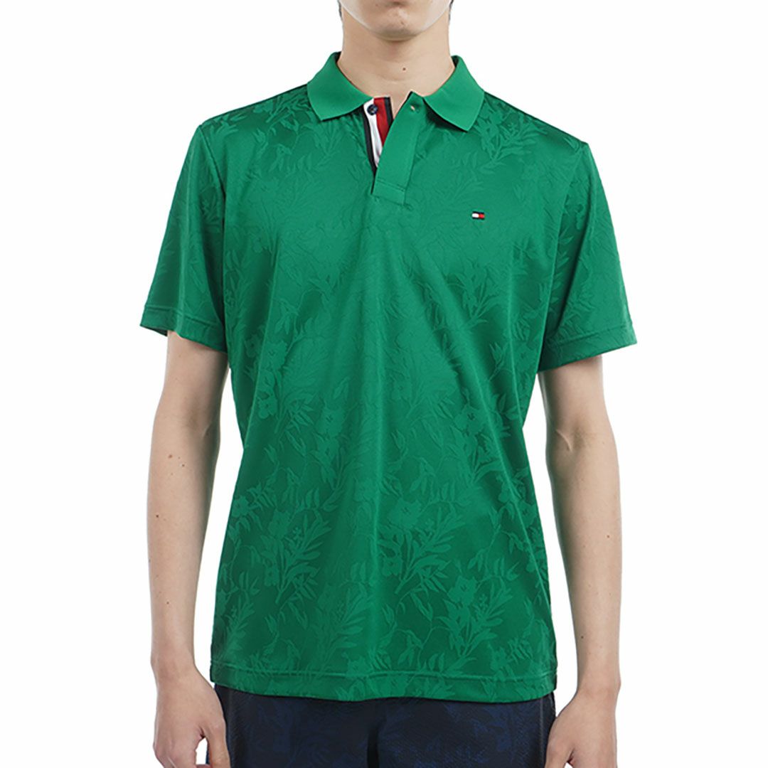 トミー ヒルフィガー ゴルフ Tommy Hilfiger Golf メンズ メンズ リーフジャガード 半袖ポロシャツ THMA522 詳細4