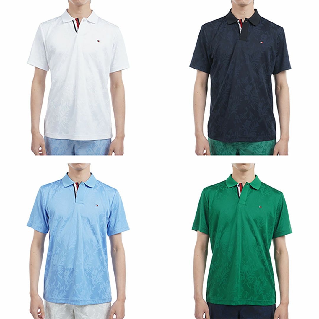 トミー ヒルフィガー ゴルフ Tommy Hilfiger Golf メンズ メンズ リーフジャガード 半袖ポロシャツ THMA522 詳細18