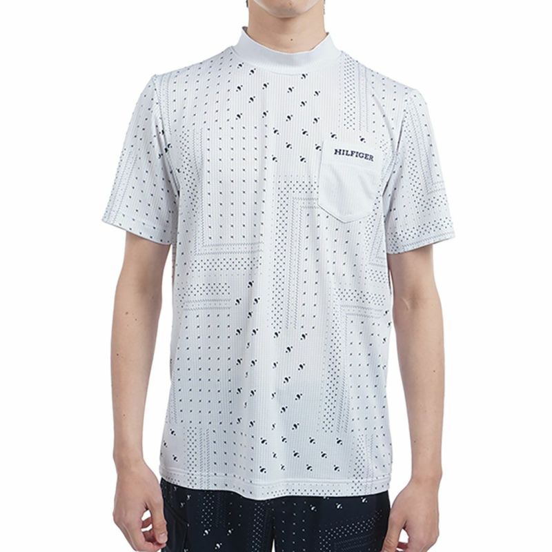 トミー ヒルフィガー ゴルフ Tommy Hilfiger Golf メンズ メンズ バンダナプリント 半袖モックネックシャツ THMA524 詳細1