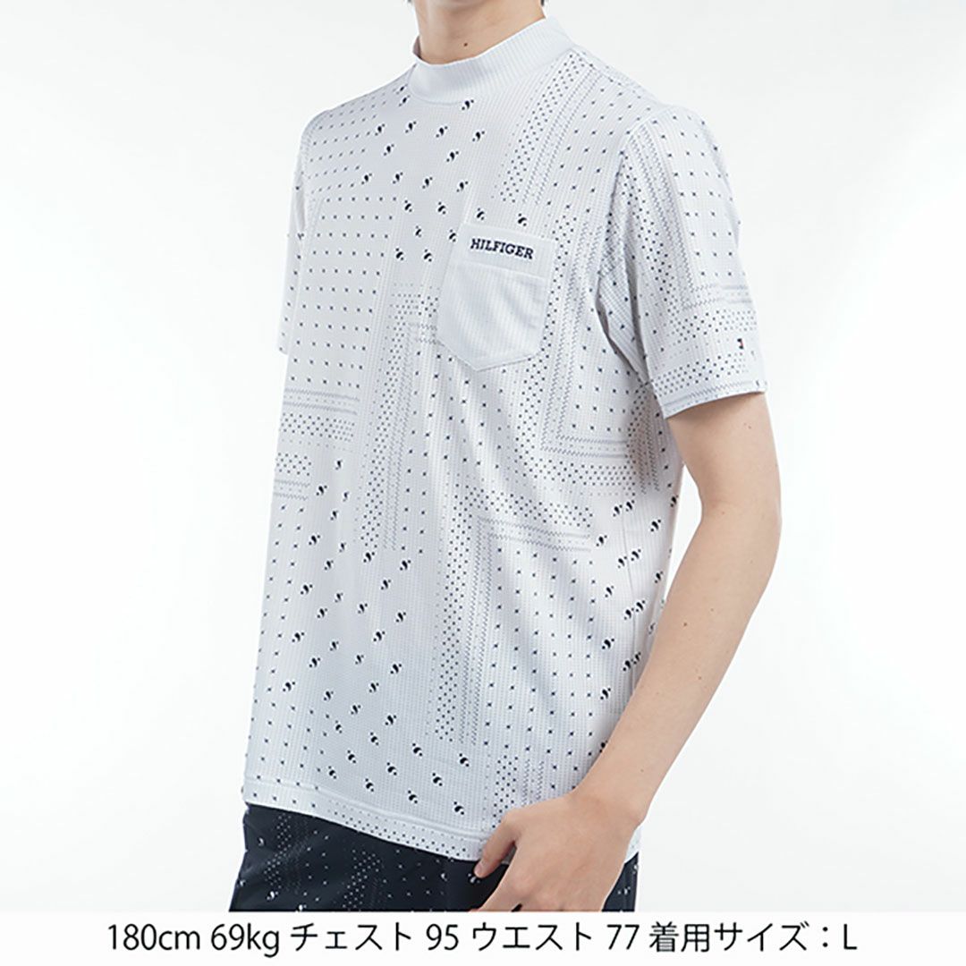 トミー ヒルフィガー ゴルフ Tommy Hilfiger Golf メンズ メンズ バンダナプリント 半袖モックネックシャツ THMA524 詳細3