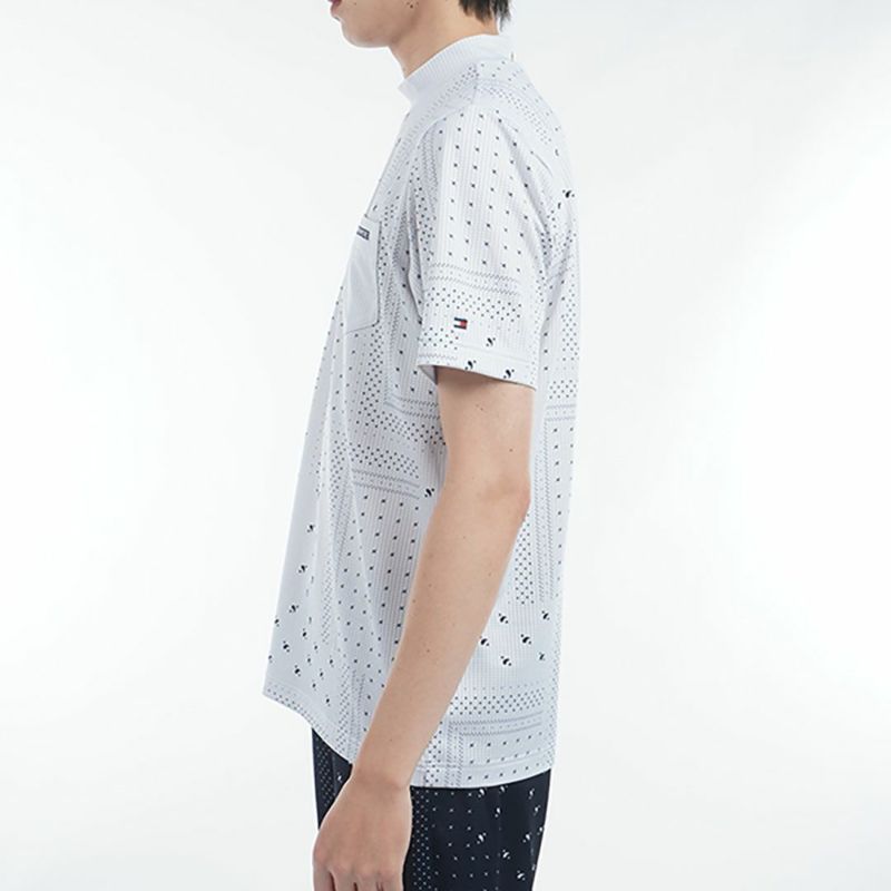 トミー ヒルフィガー ゴルフ Tommy Hilfiger Golf メンズ メンズ バンダナプリント 半袖モックネックシャツ THMA524 詳細4