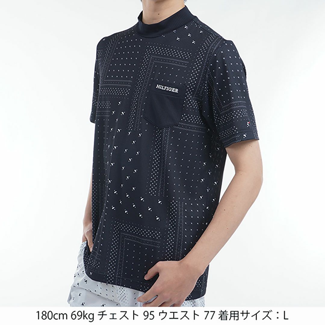 トミー ヒルフィガー ゴルフ Tommy Hilfiger Golf メンズ メンズ バンダナプリント 半袖モックネックシャツ THMA524 詳細13