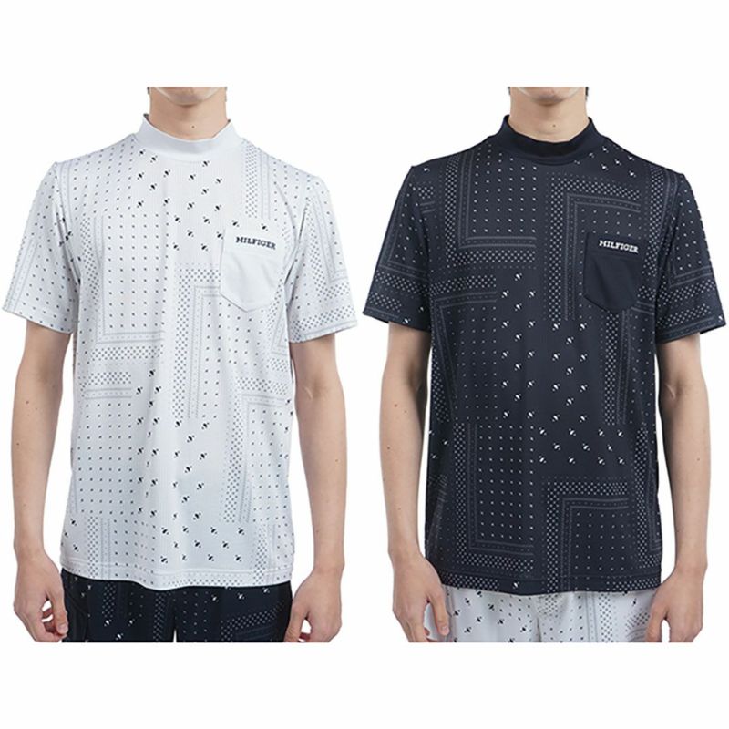 トミー ヒルフィガー ゴルフ Tommy Hilfiger Golf メンズ メンズ バンダナプリント 半袖モックネックシャツ THMA524 詳細15