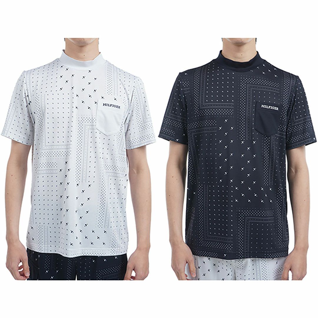 トミー ヒルフィガー ゴルフ Tommy Hilfiger Golf メンズ メンズ バンダナプリント 半袖モックネックシャツ THMA524 詳細15