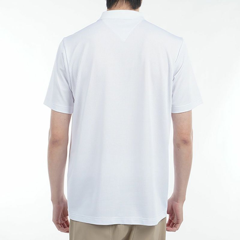 トミー ヒルフィガー ゴルフ Tommy Hilfiger Golf メンズ メンズ レッドホワイトブルー ハーフジップポロシャツ THMA526 詳細12