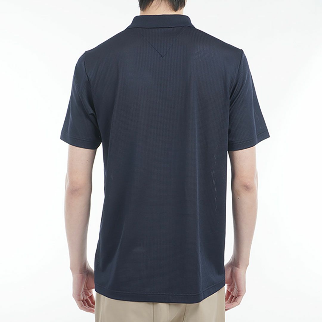 トミー ヒルフィガー ゴルフ Tommy Hilfiger Golf メンズ メンズ レッドホワイトブルー ハーフジップポロシャツ THMA526 詳細14