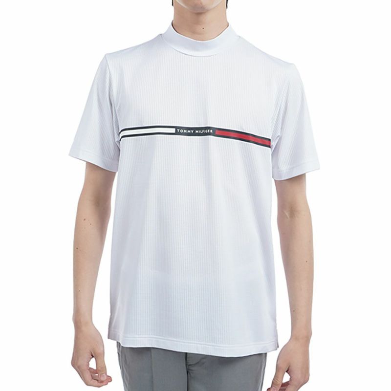 トミー ヒルフィガー ゴルフ Tommy Hilfiger Golf メンズ メンズ HILFIGERトリコグラフィック 半袖モックネックシャツ THMA527 詳細2