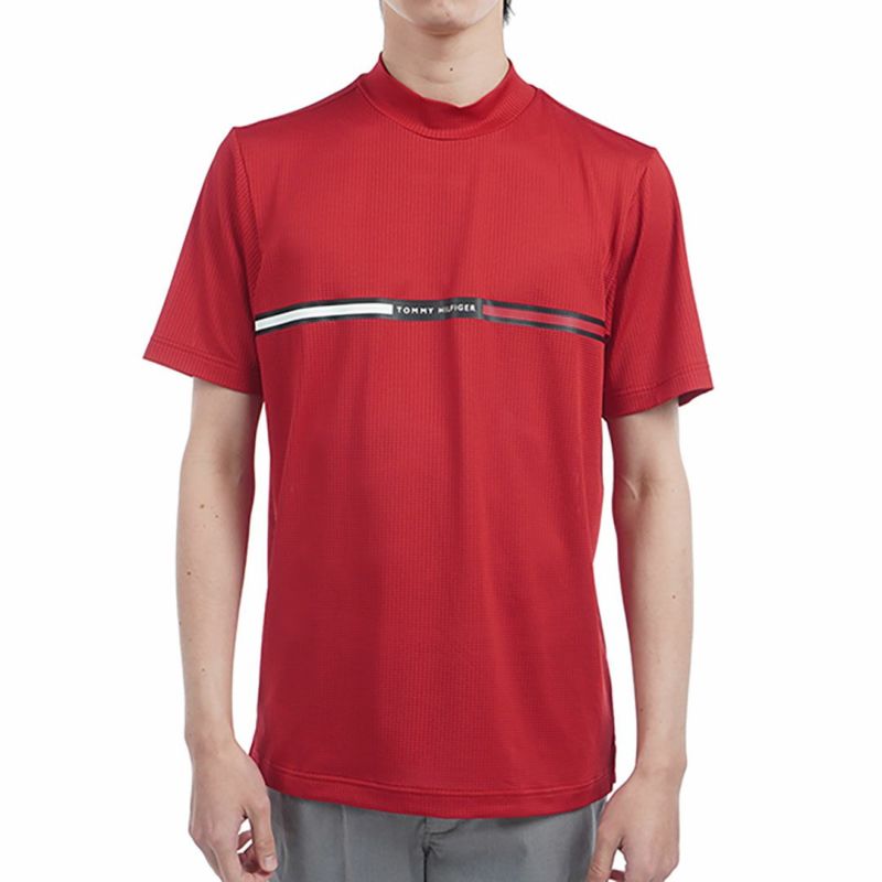トミー ヒルフィガー ゴルフ Tommy Hilfiger Golf メンズ メンズ HILFIGERトリコグラフィック 半袖モックネックシャツ THMA527 詳細3