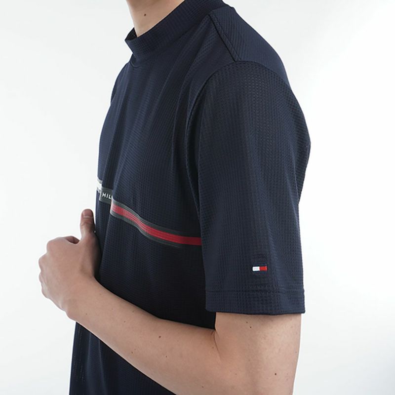 トミー ヒルフィガー ゴルフ Tommy Hilfiger Golf メンズ メンズ HILFIGERトリコグラフィック 半袖モックネックシャツ THMA527 詳細10