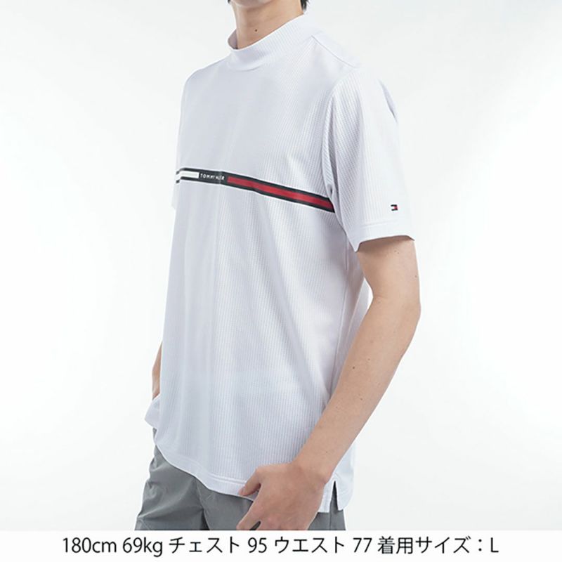 トミー ヒルフィガー ゴルフ Tommy Hilfiger Golf メンズ メンズ HILFIGERトリコグラフィック 半袖モックネックシャツ THMA527 詳細13
