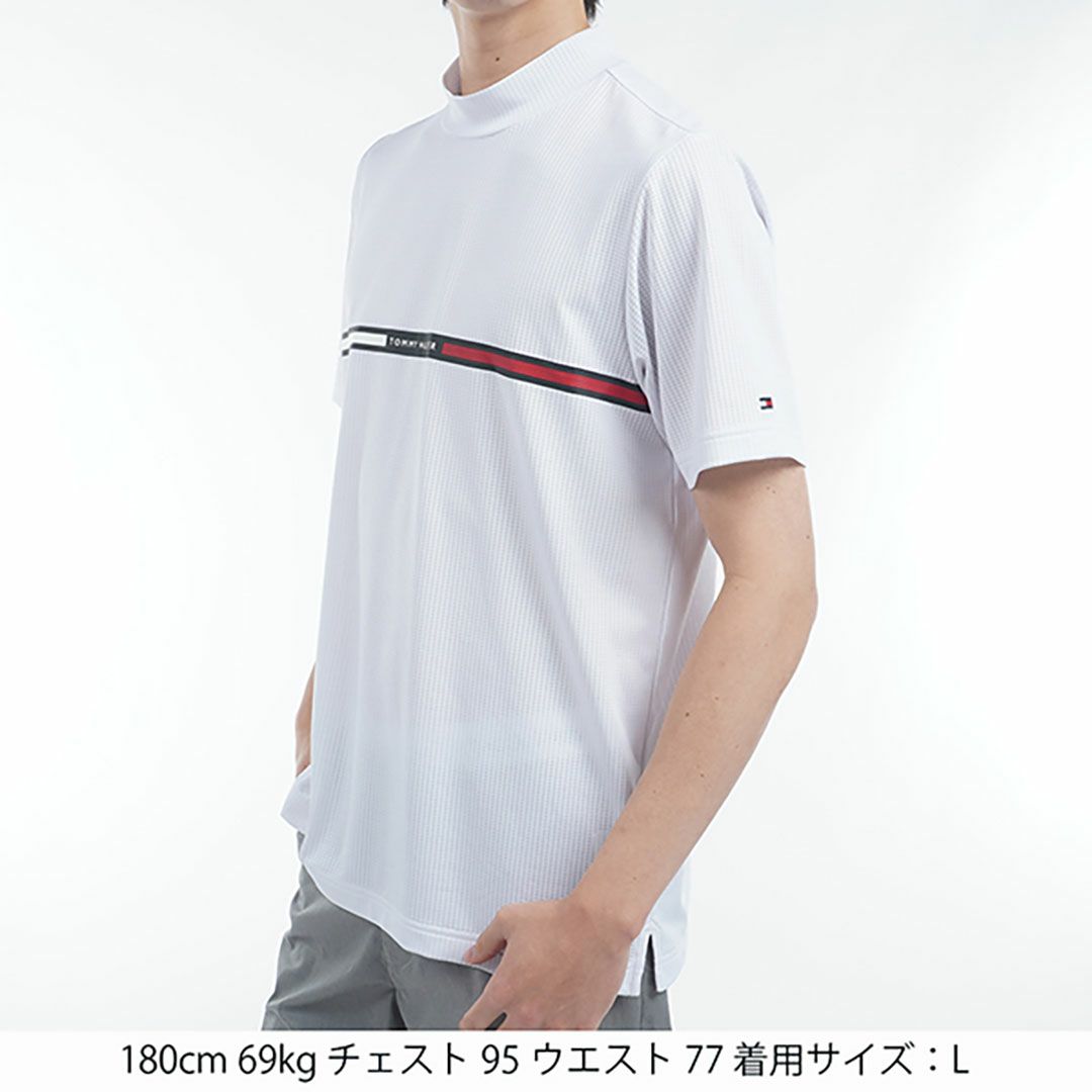 トミー ヒルフィガー ゴルフ Tommy Hilfiger Golf メンズ メンズ HILFIGERトリコグラフィック 半袖モックネックシャツ THMA527 詳細13