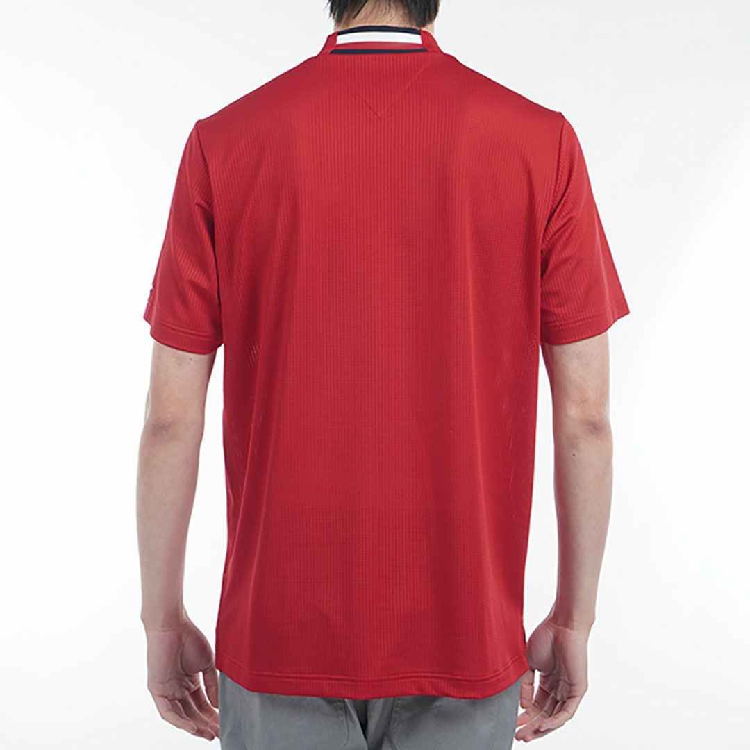 トミー ヒルフィガー ゴルフ Tommy Hilfiger Golf メンズ メンズ HILFIGERトリコグラフィック 半袖モックネックシャツ THMA527 詳細16