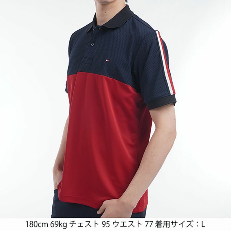 トミー ヒルフィガー ゴルフ Tommy Hilfiger Golf メンズ メンズ カラーブロック 半袖ポロシャツ THMA528 詳細4