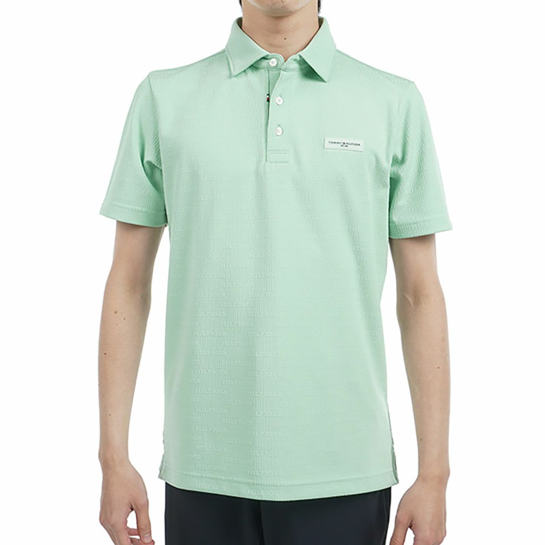 トミー ヒルフィガー ゴルフ Tommy Hilfiger Golf メンズ メンズ ロゴジャガード 半袖シャツ THMA530 詳細1