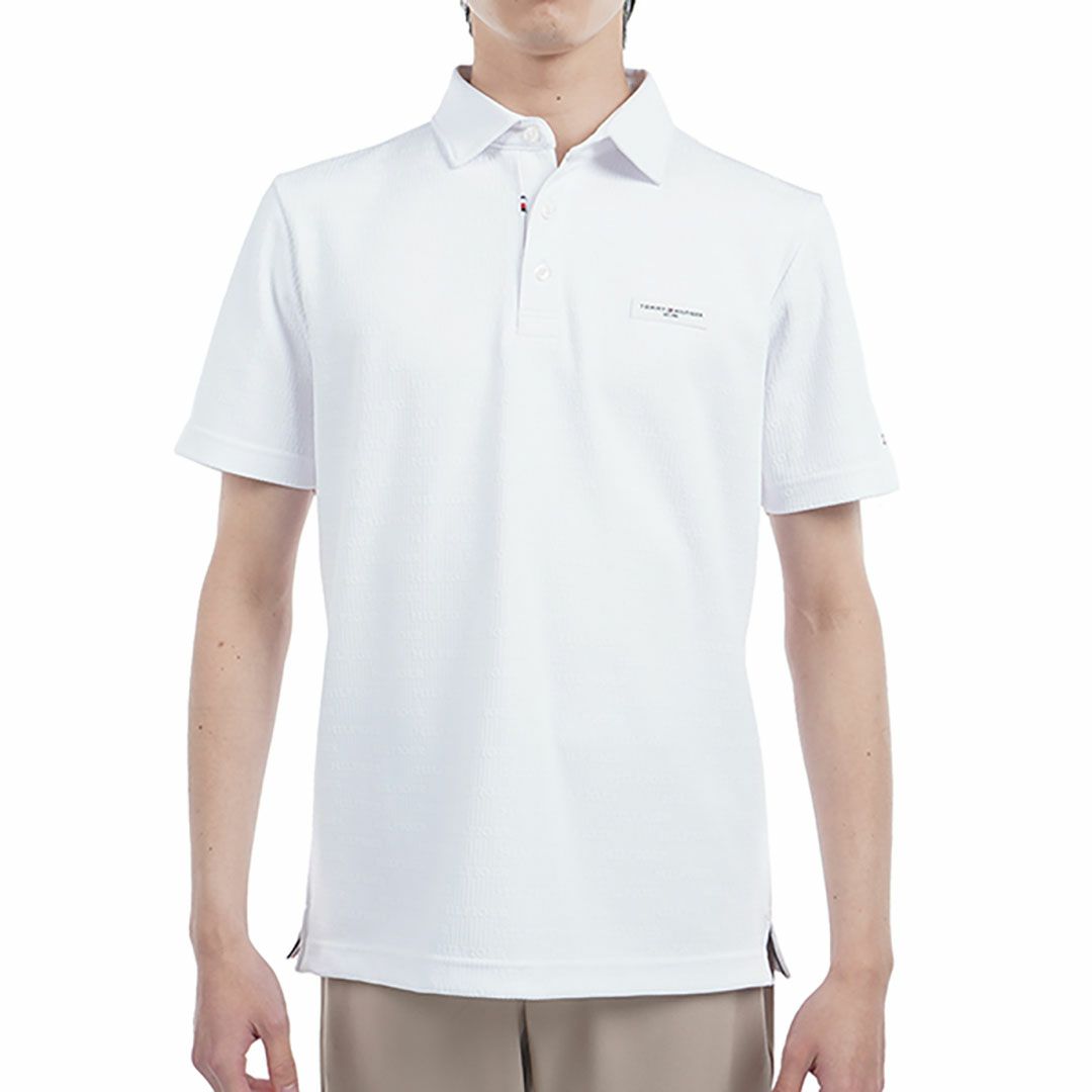 トミー ヒルフィガー ゴルフ Tommy Hilfiger Golf メンズ メンズ ロゴジャガード 半袖シャツ THMA530 詳細2